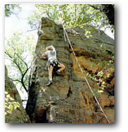 Rock climbing in Mineral Wells